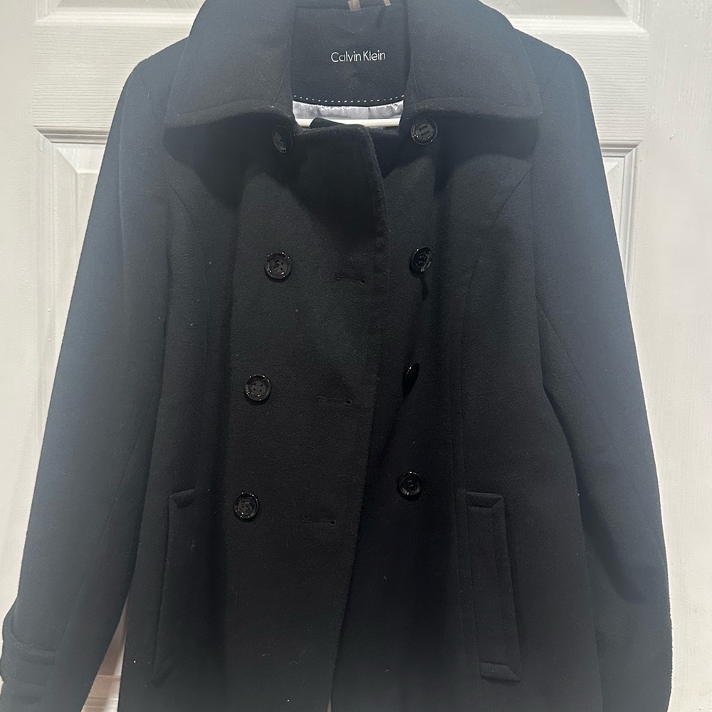 Calvin Klein Women's Elegant Black Peacoat